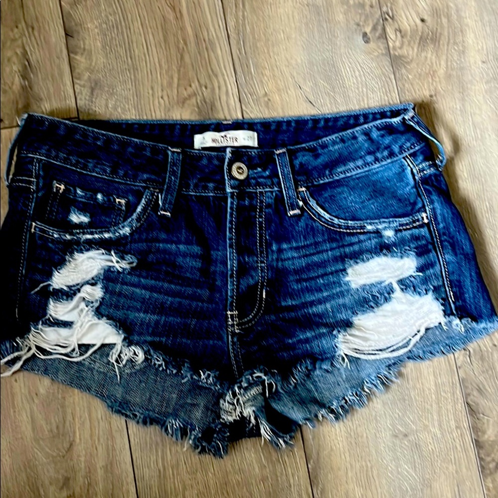 Hollister Distressed Denim Shorts, size 5 or 27